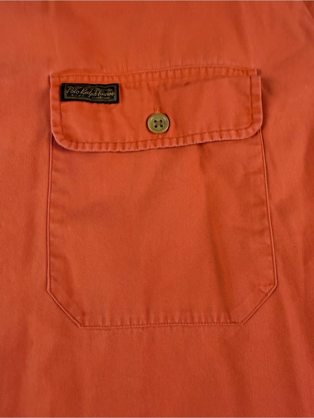 Polo Ralph Lauren Mens 100% Cotton L/S Utility Pockets Shirt Size 2XLT Orange - Picture 5 of 13